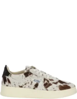 Cow-print Pony Leather Low-top Sneakers