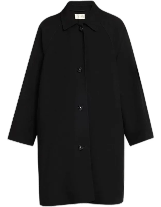 Wool-cashmere Single-breasted Car Coat