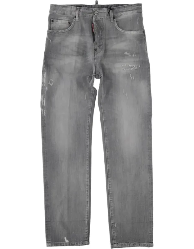 Relaxed Fit Distressed Jeans