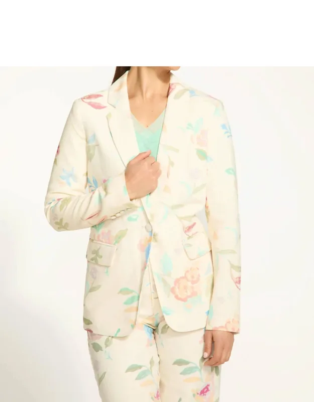 Textured Printed Blazer