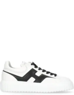 Low-top H-stripes Leather Sneakers