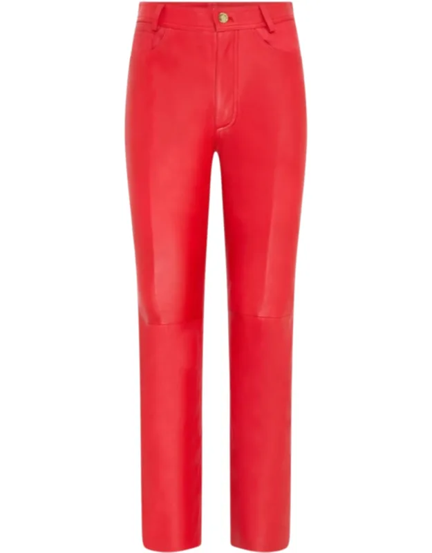 Lamb Leather Biker Jeans