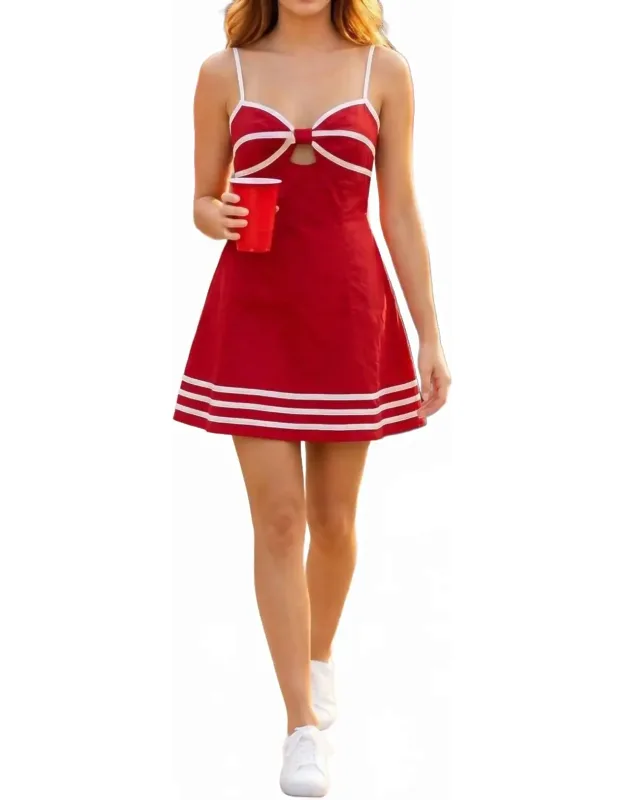 Cut Out Bow Back Mini Dress