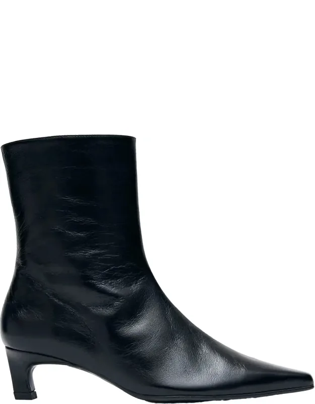 Ambar Rift Pointed Toe Low Heel Leather Boots