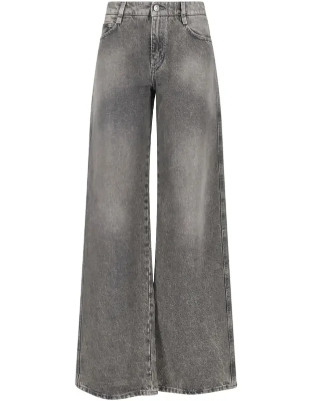 Wide-leg Cotton Denim Jeans