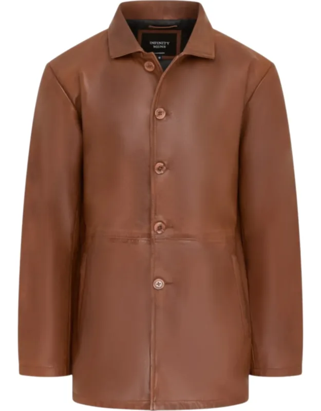 Long Collared Car Coat Jacket