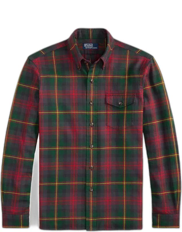Plaid Cotton Flannel Shirt