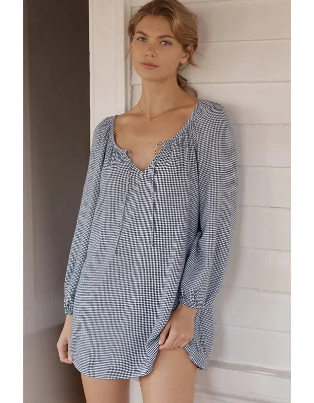 Linen-blend Mini Dress