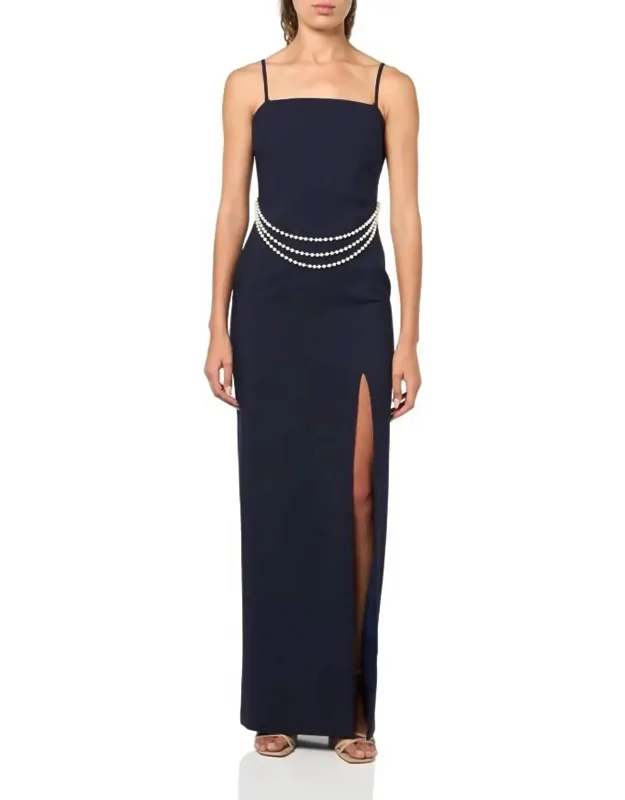 Pearl Chain Belt Gown