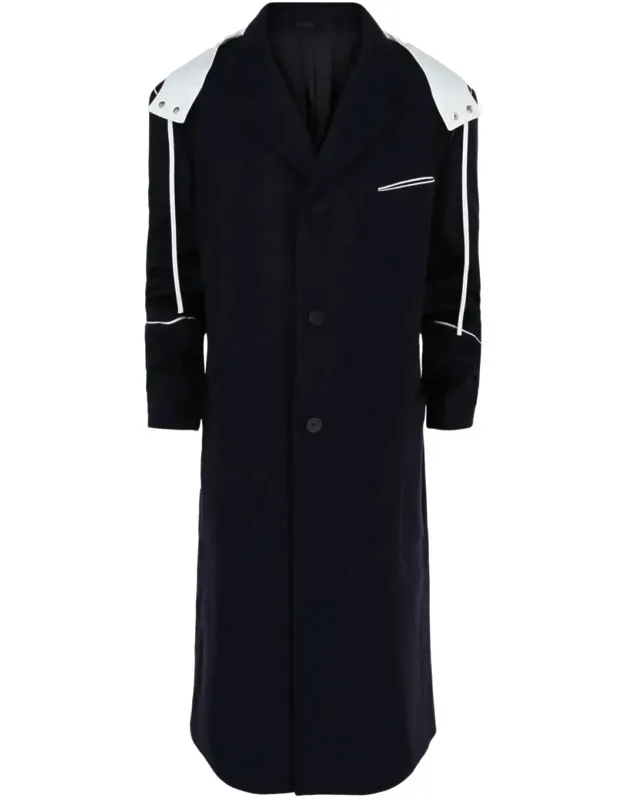 Single-breasted Hooded Coat