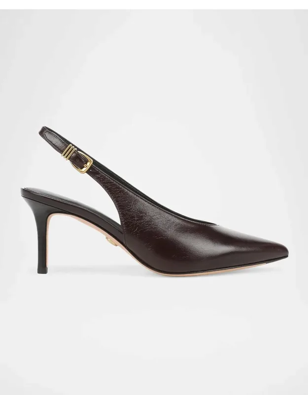 Leather Slingback Pumps