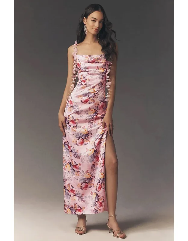 Floral Tendril Maxi Dress