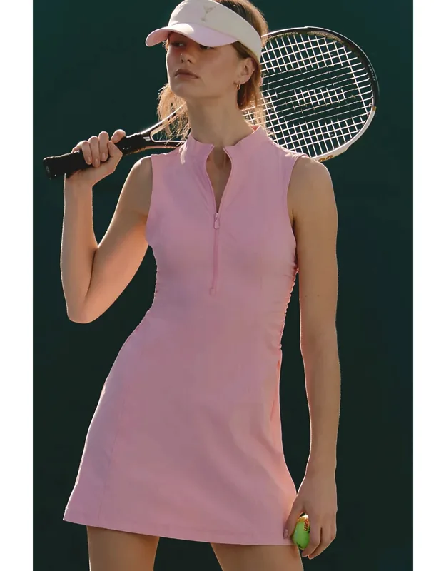 Shirred Mini Dress