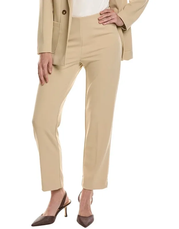 Pull On Hollywood Waist Straight Ankle Pants