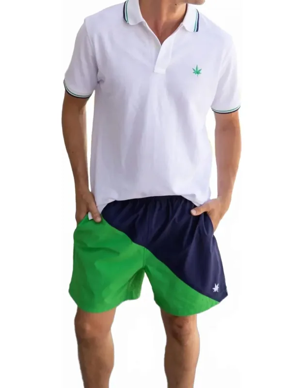 Split Angle Swim Shorts