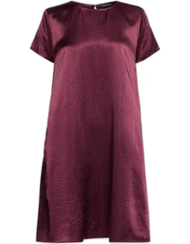 Satin Mini Shift Dress