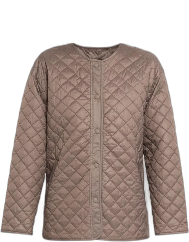 Quilted Snap-front Coat