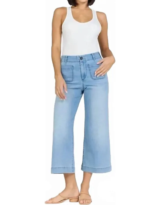 High Rise Wide Leg Cropped Jeans