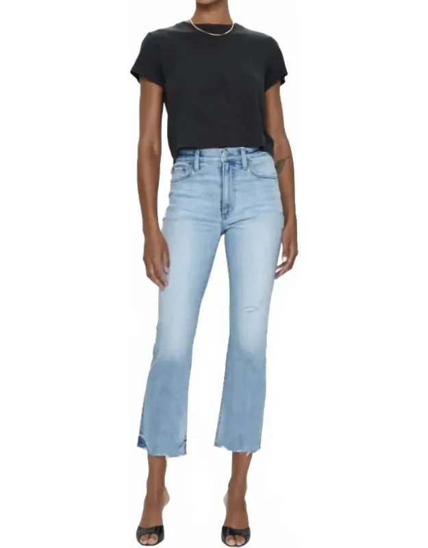 Lennon High Rise Crop Boot Jean With Comfort-stretch Denim And Raw Cut Hem