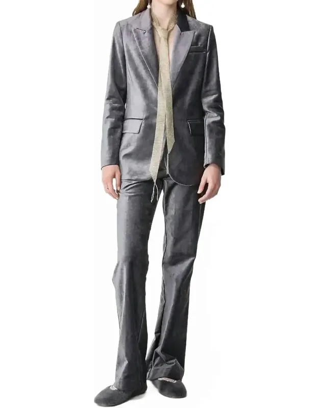 Stretch Velvet Flare Pants