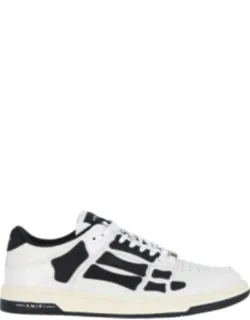 Skel Leather Enameled Metal Logo Sneakers