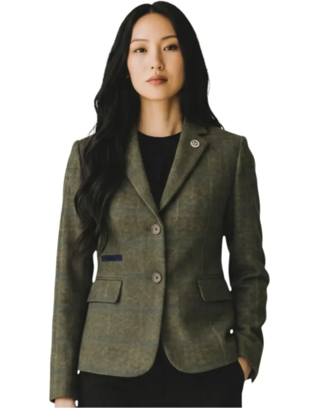 Tailored Check Tweed Blazer