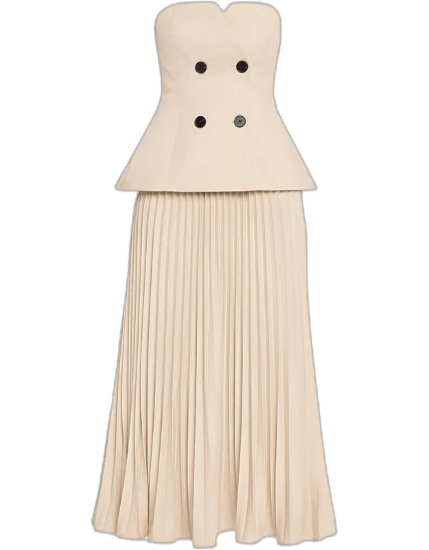 Pleated Midi Dress