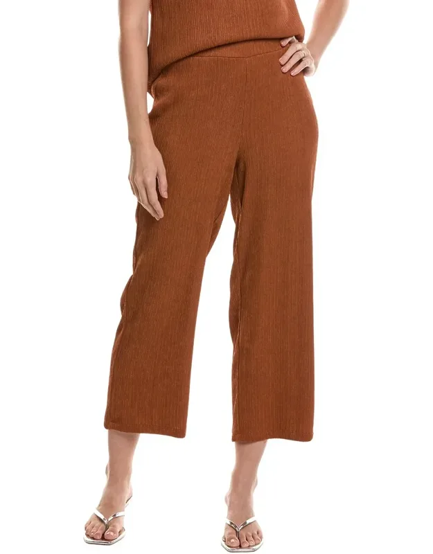 Pull-on Wide Leg Crop Pants