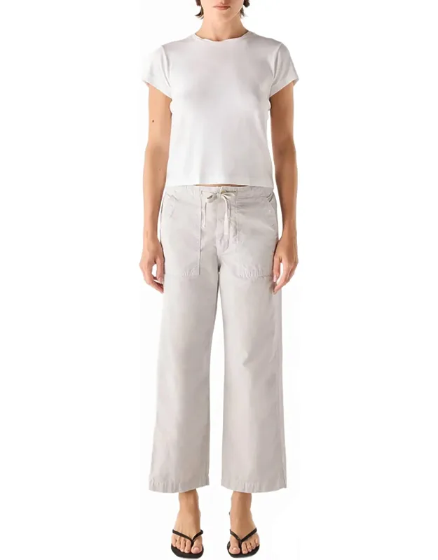 Easy Drawstring Slouch Crop Pants