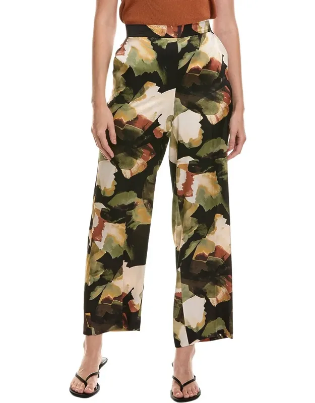 Pull On Slash Pocket Wide Leg Pants