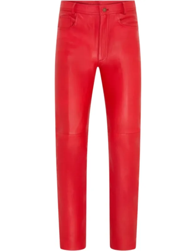 Lamb Leather Biker Jeans