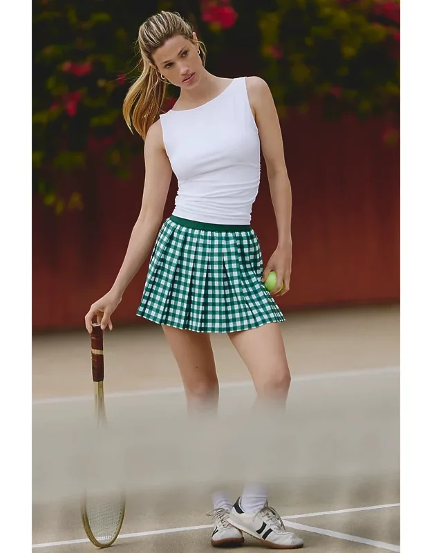 Pleated Mini Skirt