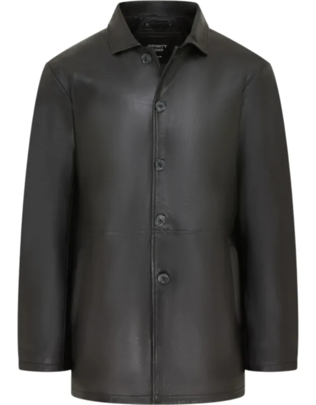 Long Collared Car Coat Jacket