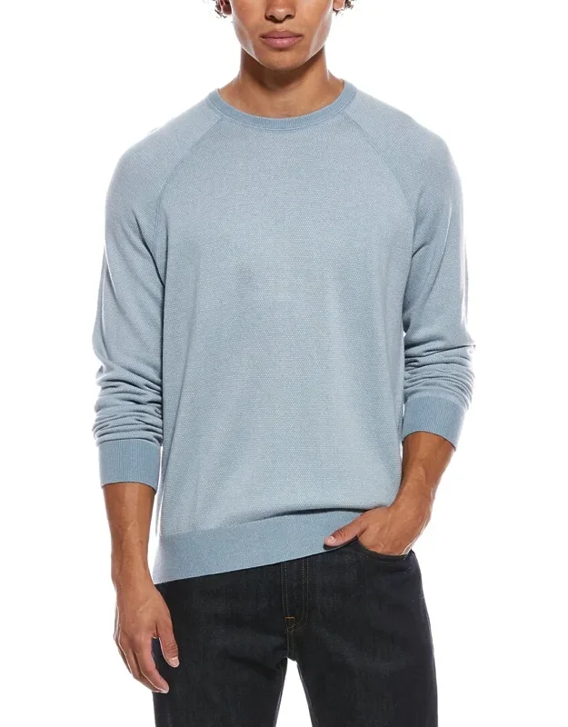 Birdseye Raglan Wool & Cashmere-blend Crewneck Sweater
