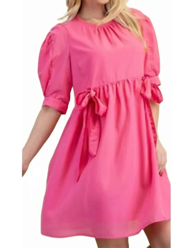 Puff Sleeve Mini Dress