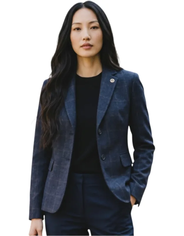 Tailored Check Tweed Blazer