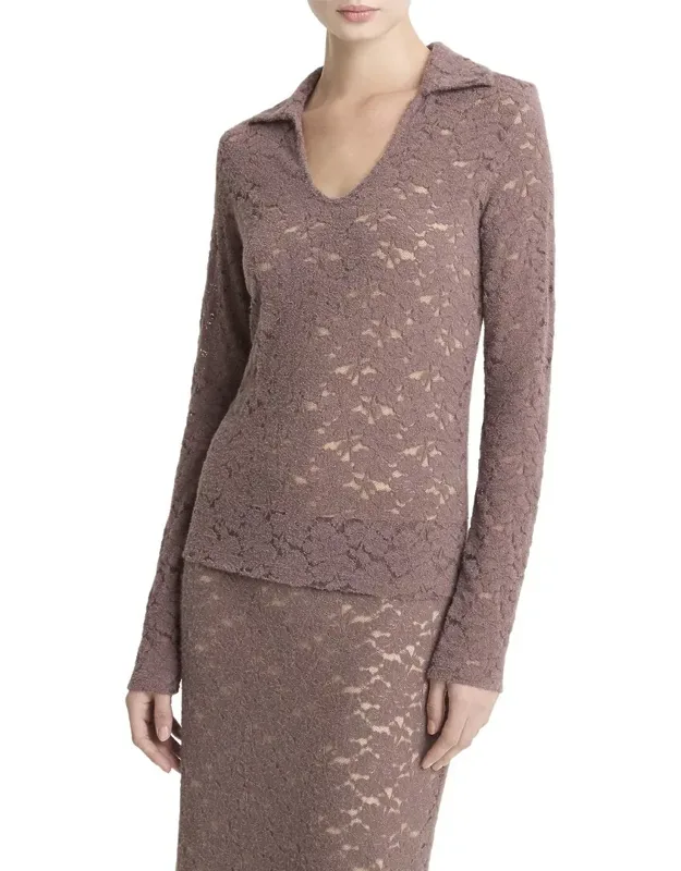 Lace Polo Shirt