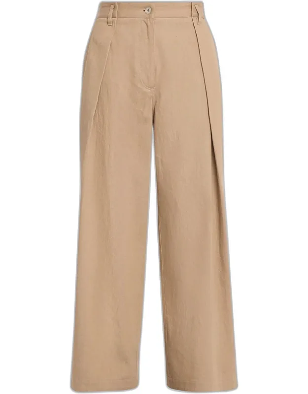 Sparkle Twill Wide-leg Pants