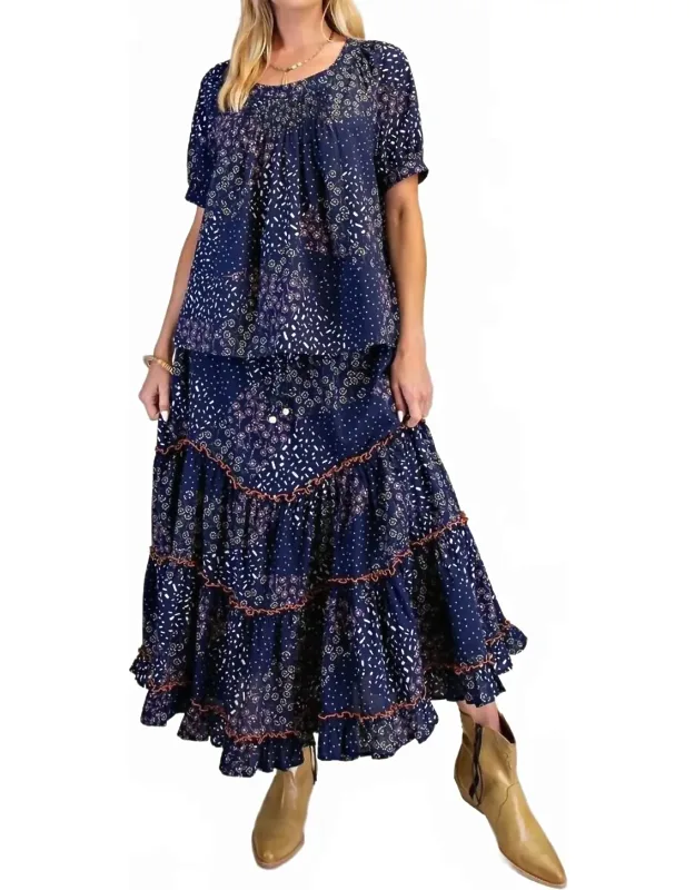 Elastic Waistband Light Fields Skirt