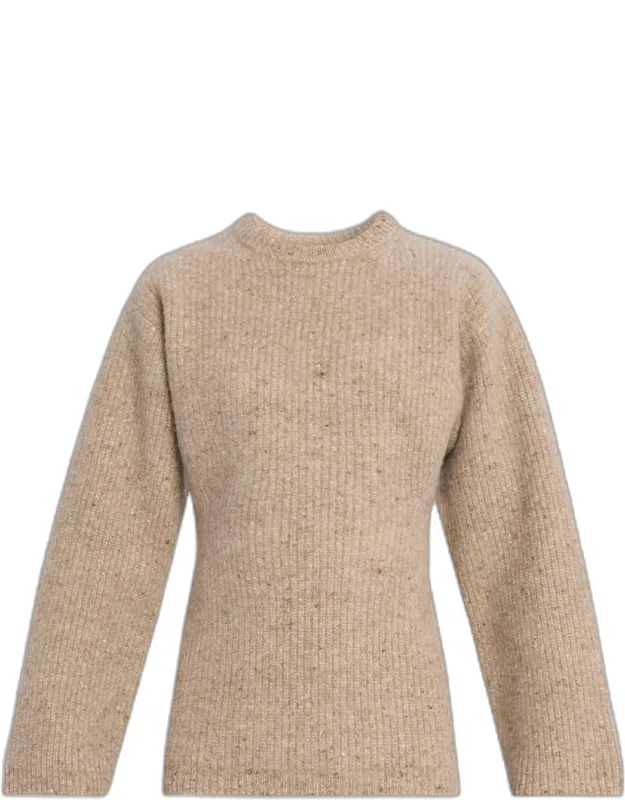 Ribbed Cashmere Slim Crewneck Sweater