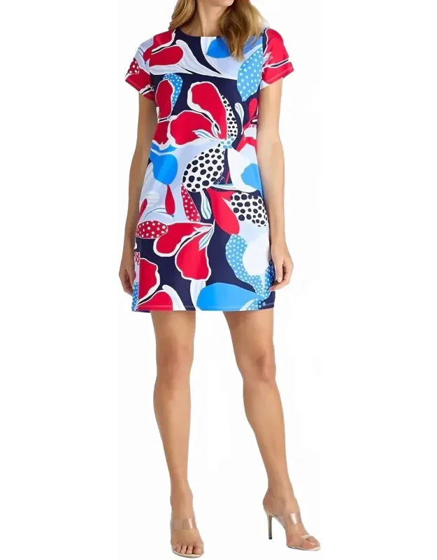 Ella Mini Dress - Short Sleeve, Shift Silhouette