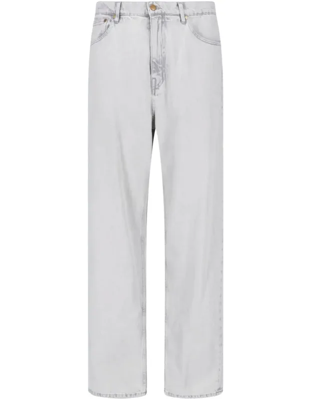 Straight-leg Cotton Denim Jeans
