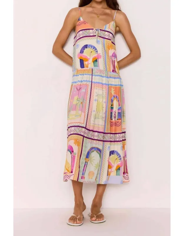 Dropped Hem Midi Dress