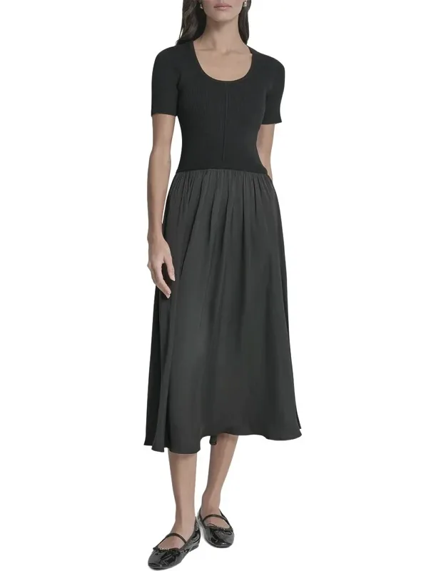 Mix Media Spun Sweaterdress