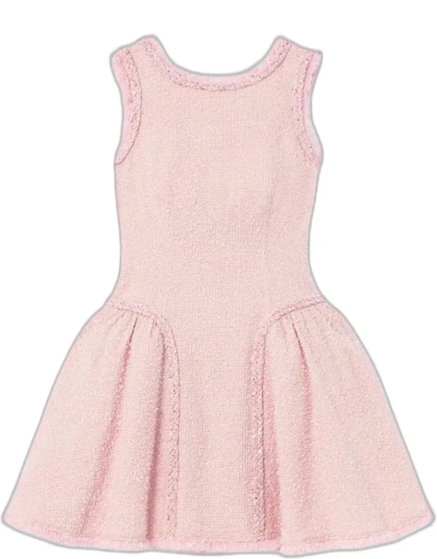 Boucle Drop-waist Mini Dress