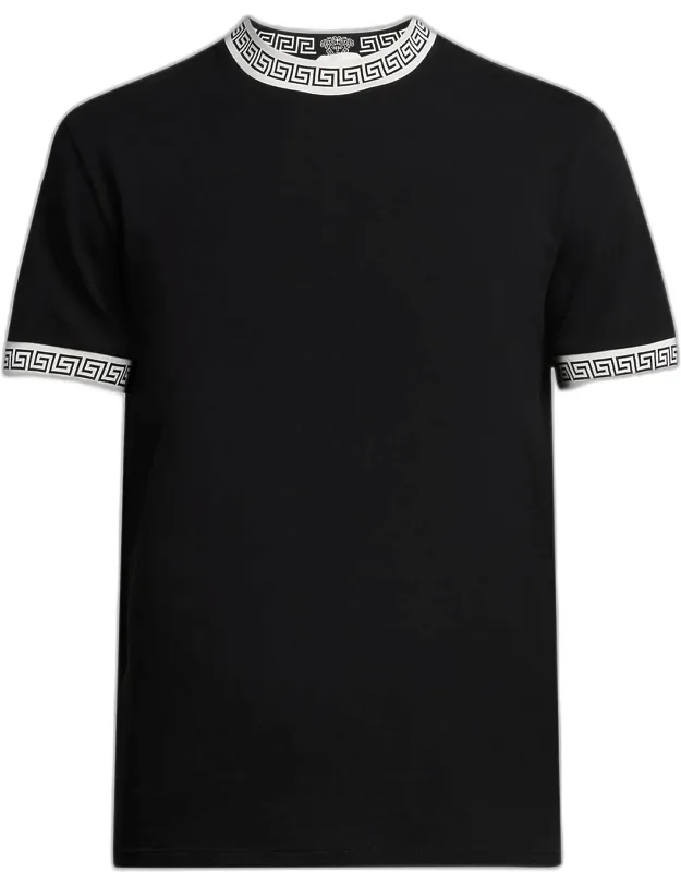 Greca-trim Crewneck T-shirt