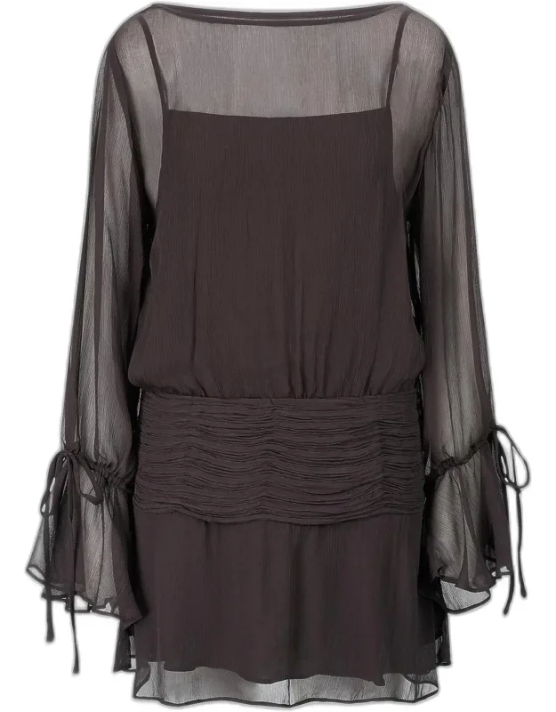 Plissé Mini Dress