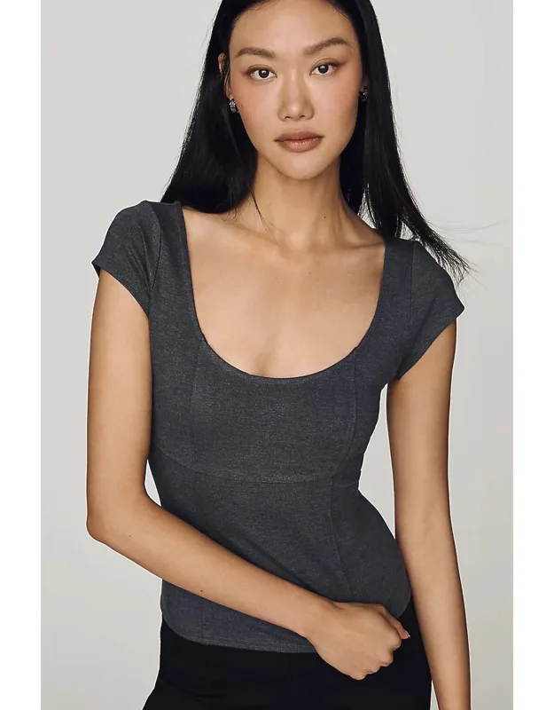 Scoop-neck T-shirt