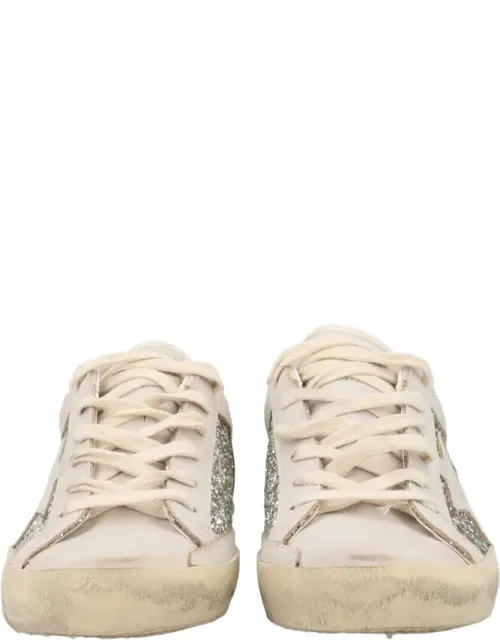 Super Star Low-top Glitter Star Leather Sneakers