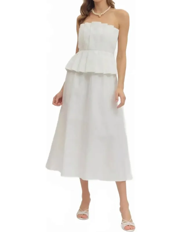 Strapless Midi Dress